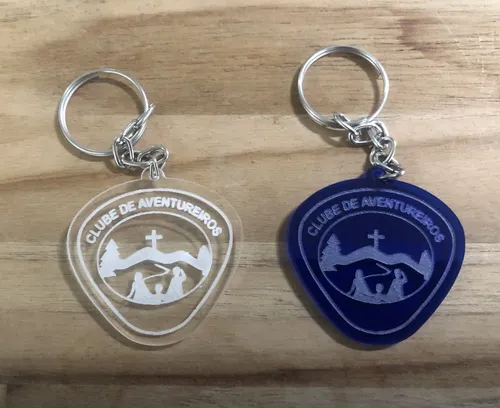50 Chaveiros Clube De Aventureiros Em Acrílico